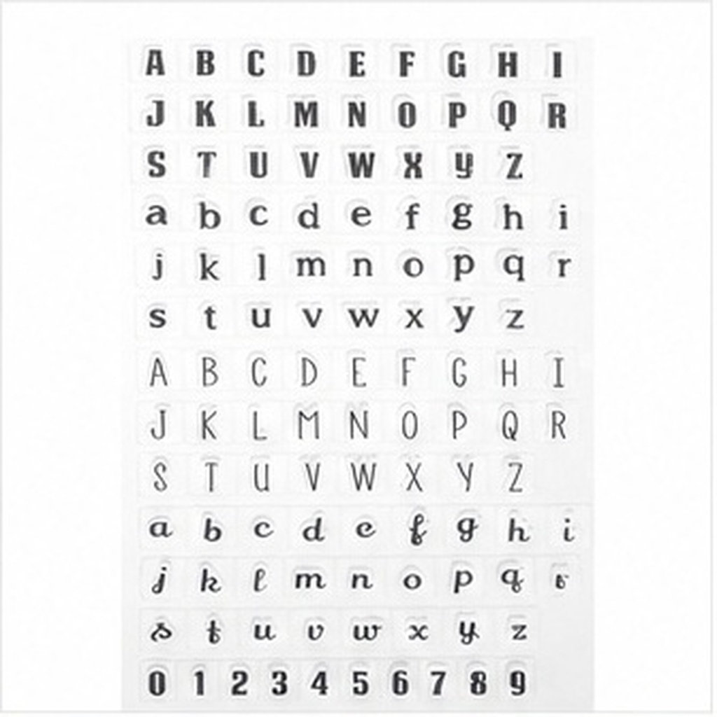 Clear Silicone Stamps For Card Making - 4 Buah Stempel Alfabet Silikon Transparan