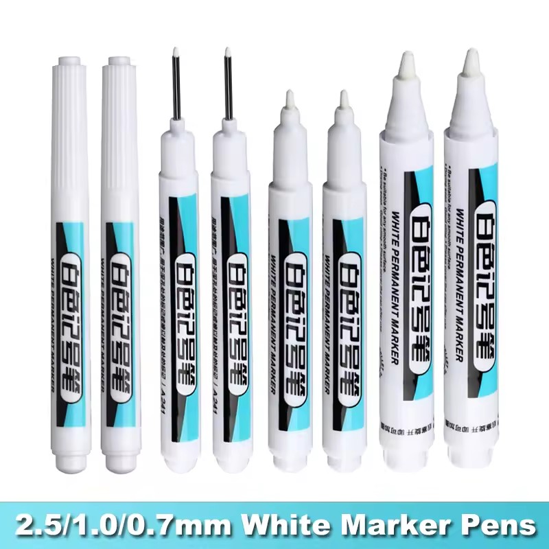 Painting Supplies - Spidol Permanen Putih 0,7/1,0/2,5MM, Spidol Cat