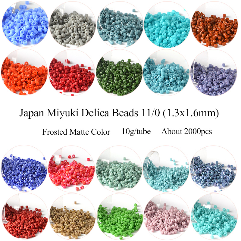 Glass Seed Beads 2Mm Jewelry Making - 11/0 Jepang Miyuki Delica Beads Frosted