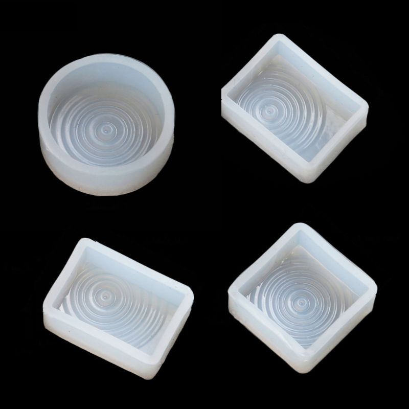 Silicone Epoxy Resin Molds Set - 4 Pcs/Set DIY Riak Air Jelas