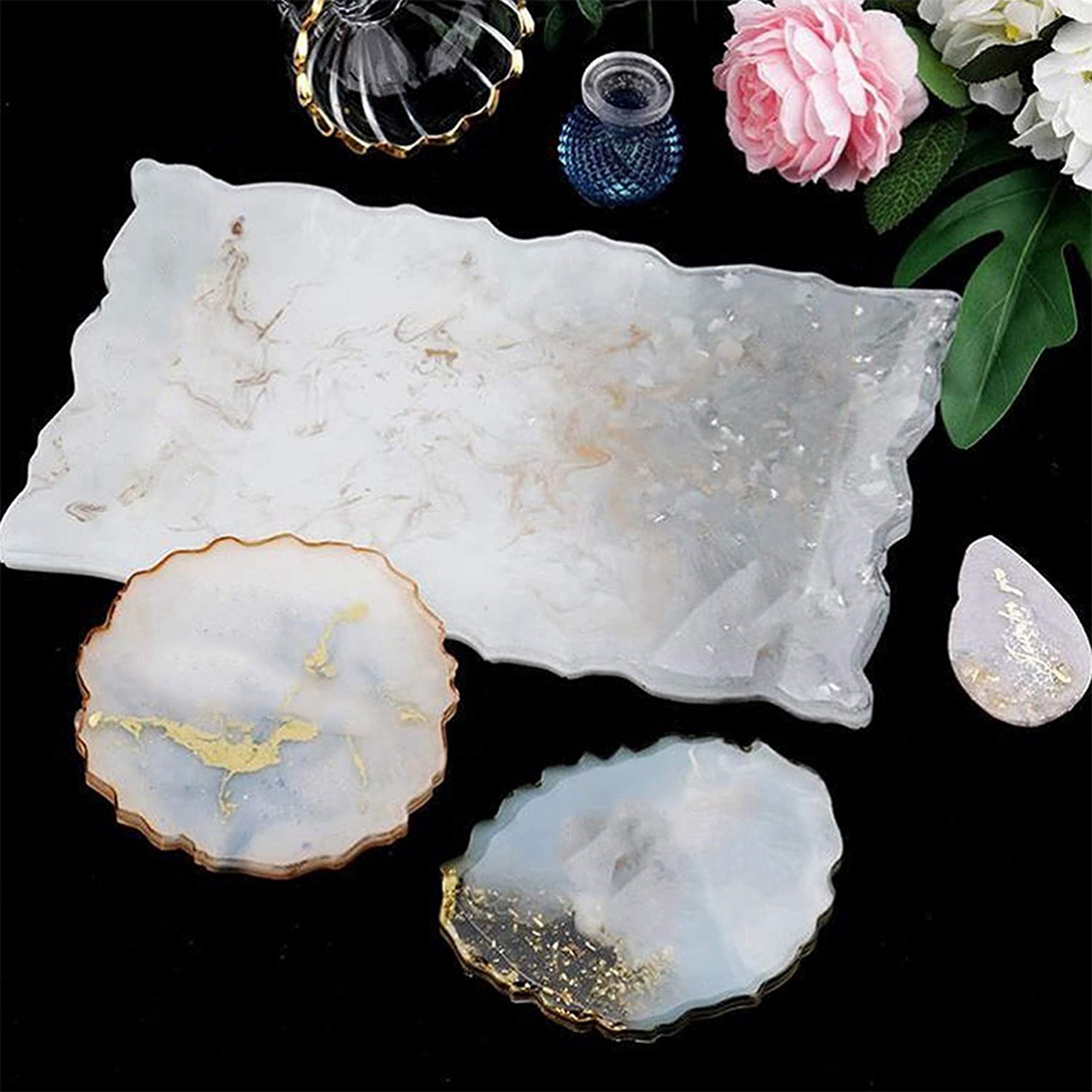Silicone Epoxy Resin Molds Set - 4 Buah Kit Cetakan Silikon Baki