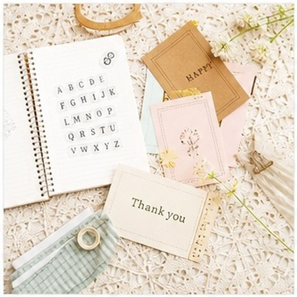 Clear Silicone Stamps For Card Making - 4 Buah Stempel Silikon Transparan, Stempel