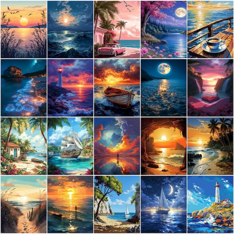 Painting Supplies - Cat Lukis dengan Sistem Warna Nomor,