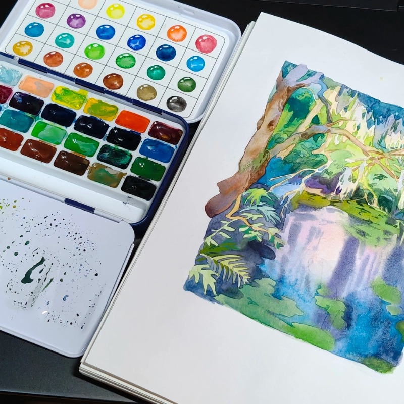 Set Cat Air Padat Rubens 24 Wa - Watercolor Paint Set Solid Pigment ulasan dan harga