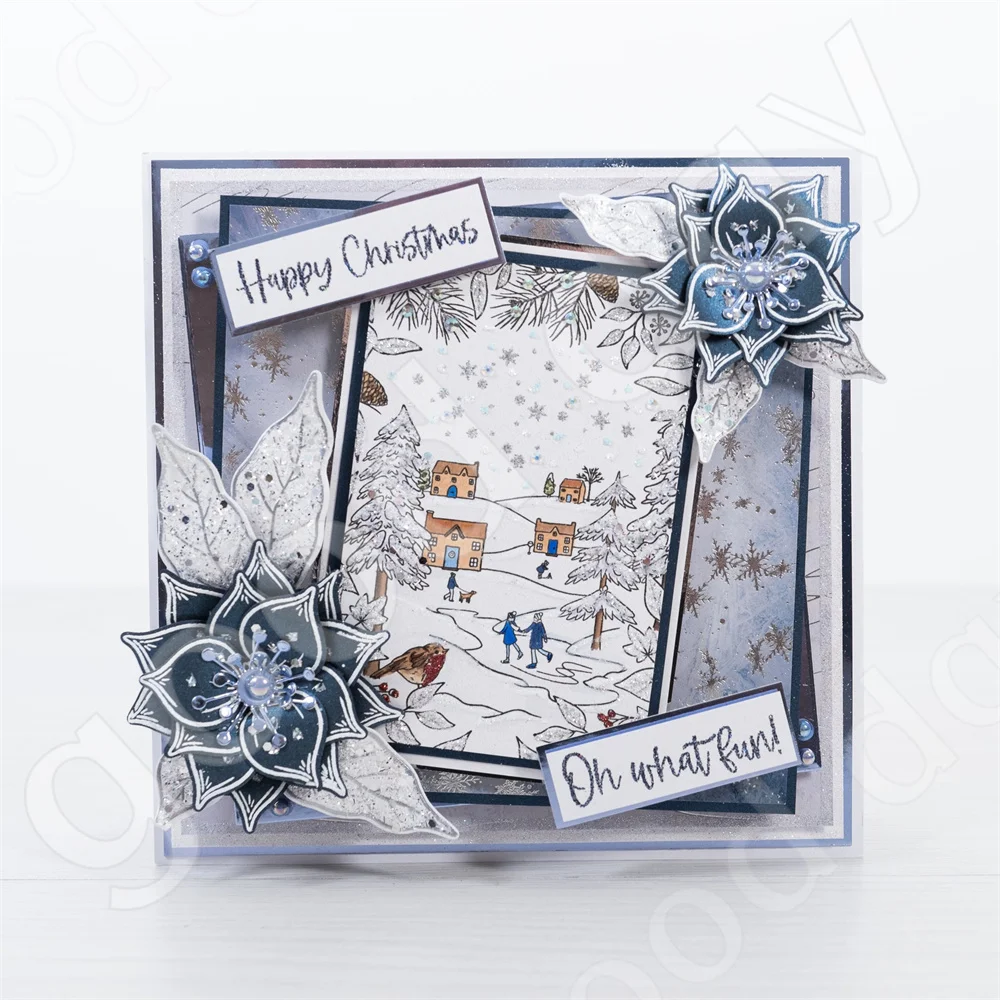 Cetakan Logam Natal Rusa Salju - Clear Silicone Stamps For Card Making ulasan dan harga