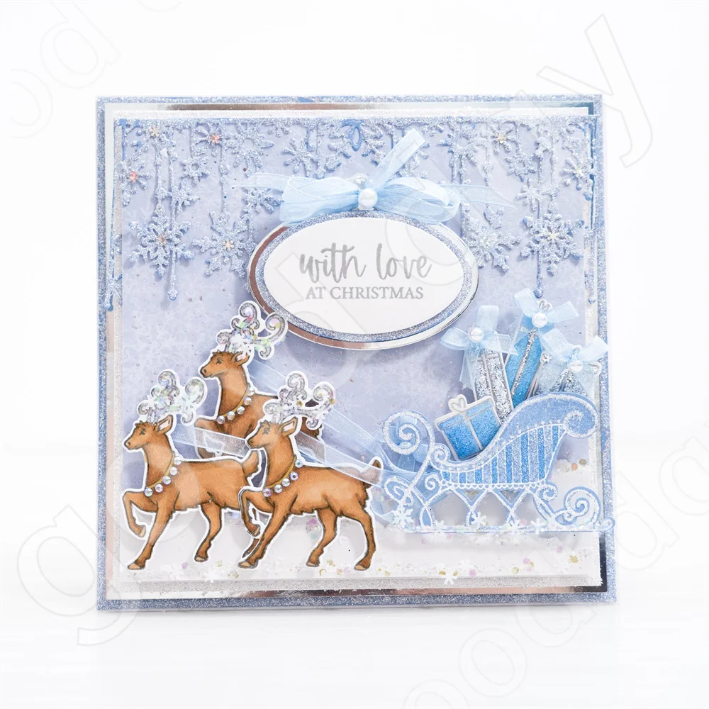 Cetakan Logam Natal Rusa Salju - Clear Silicone Stamps For Card Making ulasan dan harga