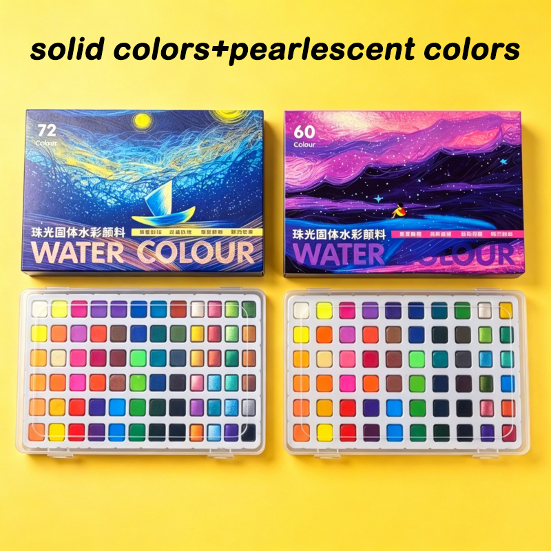 Cat Air Solid & Berkilau 48/60 - Watercolor Paint Set Solid Pigment ulasan dan harga