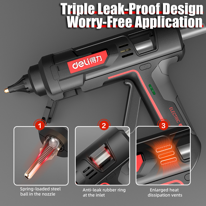 DELI 300W Pistol Lem Panas Min - Hot Melt Glue Gun Cordless ulasan dan harga