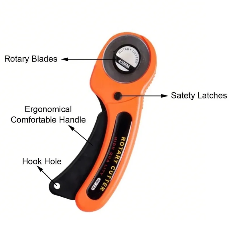 Pemotong Putar 45mm, Alat untu - Rotary Cutter For Fabric 45Mm ulasan dan harga