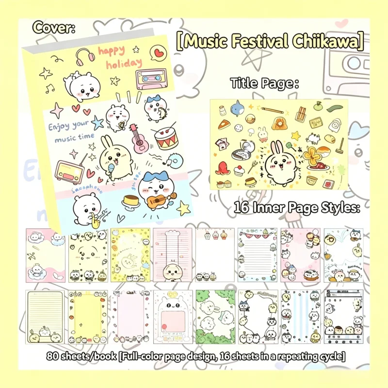 Buku Catatan Chiikawa yang Luc - Scrapbooking ulasan dan harga