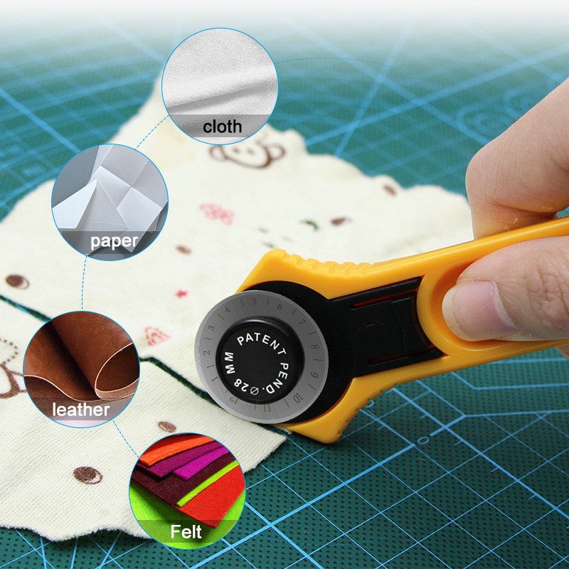 Pisau bulat roda Roller tambal - Rotary Cutter For Fabric 45Mm ulasan dan harga