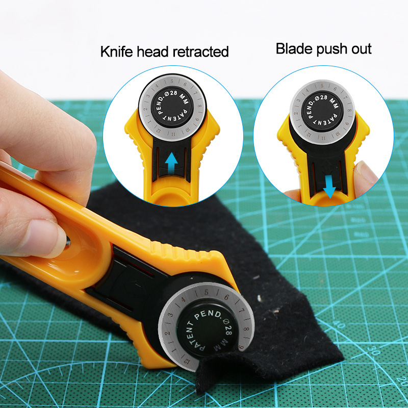 Pisau bulat roda Roller tambal - Rotary Cutter For Fabric 45Mm ulasan dan harga