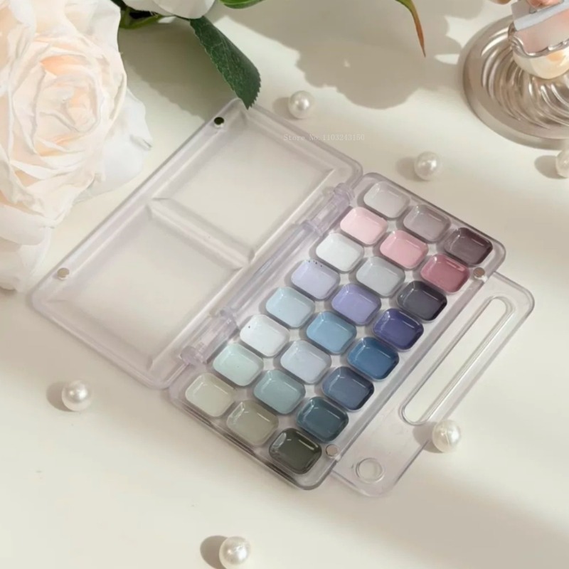18/24 Warna, Pigmen Cat Air Pa - Watercolor Paint Set Solid Pigment ulasan dan harga