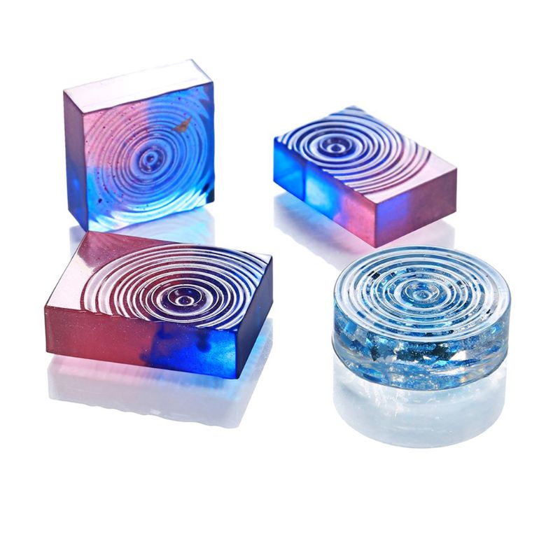4 Pcs/Set DIY Riak Air Jelas C - Silicone Epoxy Resin Molds Set ulasan dan harga