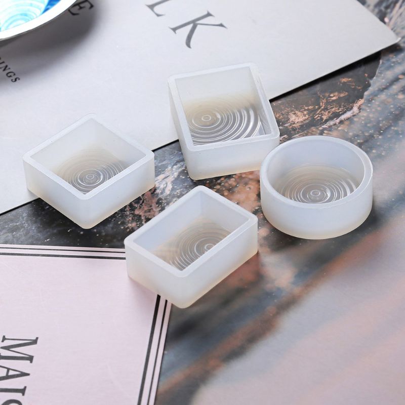 4 Pcs/Set DIY Riak Air Jelas C - Silicone Epoxy Resin Molds Set ulasan dan harga