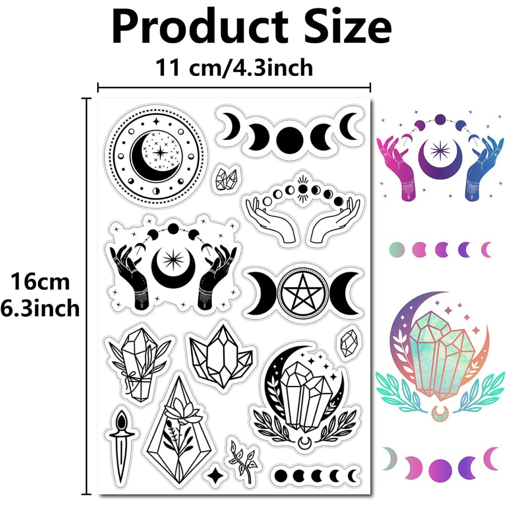 Stempel karet kristal fase bul - Clear Silicone Stamps For Card Making ulasan dan harga